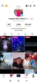 Conta Tik Tok 2197 Seguidores 14.4K Curtidas