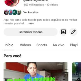 Canal no YouTube 4K de Inscritos