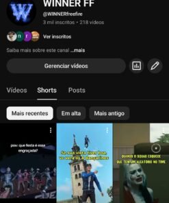 CANAL DE FF MEMES, 3K INSCRITOS