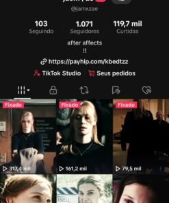 Conta TikTok com 1071 Seguidores de edit a venda com engajamento