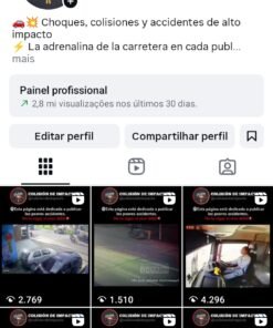 Instagram Espanhol com 22k seguidores e 2.8milhoes alcance
