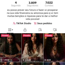 Conta TikTok com 3826 Seguidores | Cartomante