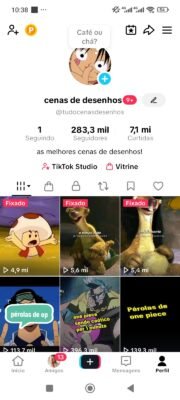 Tik tok monetizado com 280 mil Seguidores
