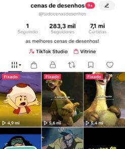 Tik tok monetizado com 283 mil Seguidores