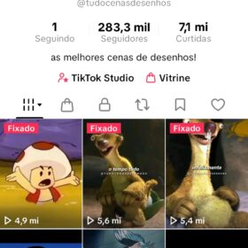 Tik tok monetizado com 280 mil Seguidores