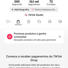 Conta do TikTok 10k de seguidores