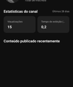 Canal do Youtube com 1,84 mil inscritos