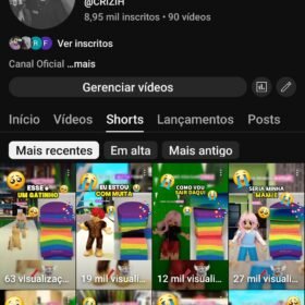 CANAL YOUTUBE COM 9 MIL INSCRITOS
