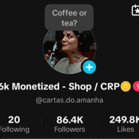 TikTok 86k monetizado, barato demais
