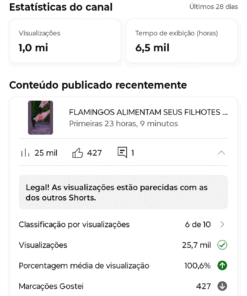 CANAL YOUTUBE SHORTS com +2000 inscritos