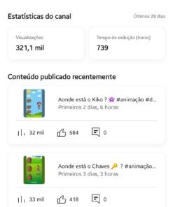 Canal Youtube muito em alta com 1600 Inscritos