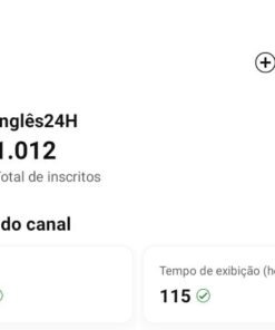 Conta do YouTube com +1000 seguidores