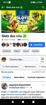 GRUPO COM 401 membros | SLOTS DOS CRIA GRUPO DE DIVULGAÇÃO DE PLATAFORMA DE APOSTA