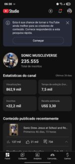 YOUTUBE com 235 mil inscritos CONTEÚDO EM INGLES