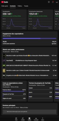 Canal YouTube | 645 inscritos | 1,4 mil de exibição | 228 mil visualizações - Imagem 2