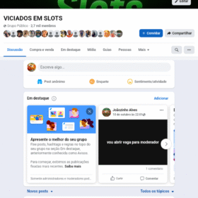 Grupo de Facebook de divulgação de plataformas de aposta com 2,7 mil membros
