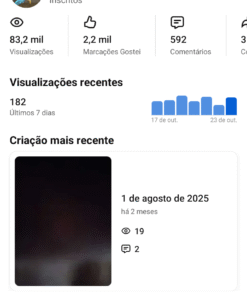 Canal no YouTube com 650 inscritos