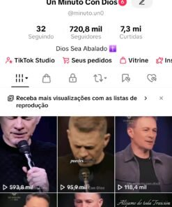 Conta do tiktok monetizada 720 mil seguidores(Região: Estados Unidos), conta gringa, Nicho altamente viral, engajamento alto.