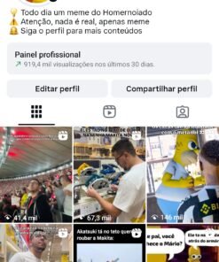 Conta do Instagram 17 mil seguidores verdadeiros( altamente engajada ), nicho de memes, seguidores brasileiros e interativos. Conteúdo 100% orgânico.