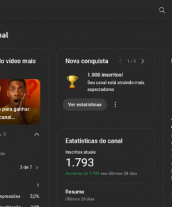 canal monetizado com 1793 inscritos