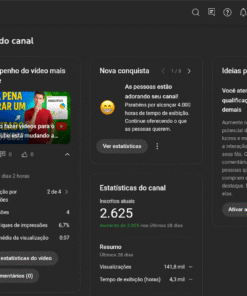 Canal monetizado 2625 inscritos