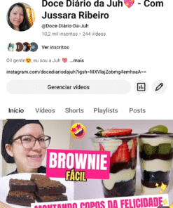 Canal de Confeitaria com 10mil inscritos