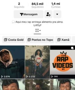 CONTA NO TIKTOK 84.5K Seguidores 1.4M Curtidas