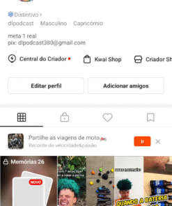 Vendo Conta Kwai com quase 10 mil seguidores!