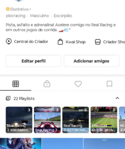 Conta KWAI com 5.2K Seguidores PLOC RACING