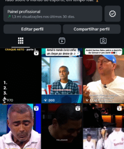 Conta Instagram esportivo com 2.080 seguidores