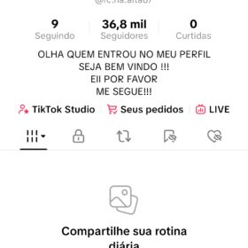 Vendo conta tiktok monetizada com 36,8k de seguidores com bom engajamento