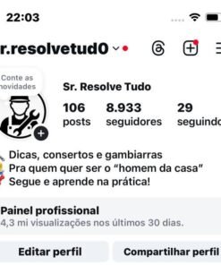 Conta Instagram nicho Consertos com 8.930 seguidores