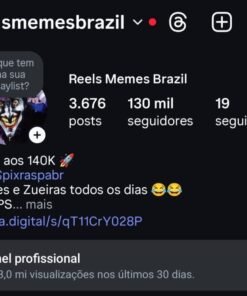 CONTA INSTAGRAM NO NICHO DE HUMOR/MEMES COM 130 MIL SEGUIDORES E 13 MILHÕES DE ALCANCE NOS ULTIMOS 30 DIAS