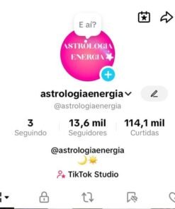 Tiktok com 13,9 mil Seguidores @astrologiaenergia