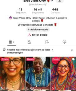 Conta com 16mil seguidores nicho cartomante em alta APROVEITE