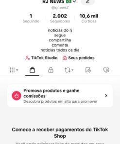 CONTA DO TIKTOK 2002 Seguidores COM SHOP ATIVO (ÓTIMO ENGAJAMENTO)