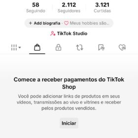 CONTA DO TIKTOK COM SHOP ATIVO BEM ENGAJADA com 2112 Seguidores