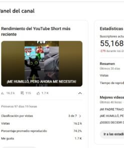 CANAL COM 55 MIL INSCRITOS EM ESPANHOL NO PRECINHO