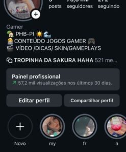 Instagram com 75k de seguidores monetizado