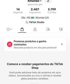 CONTA DO TIKTOK COM SHOP ATIVO BEM ENGAJADA com 2397 Seguidores