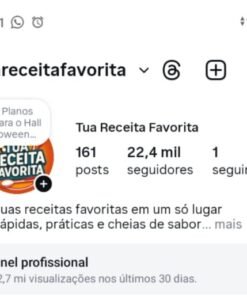 Conta Instagram 22,3 mil seguidores nicho emagrecimento