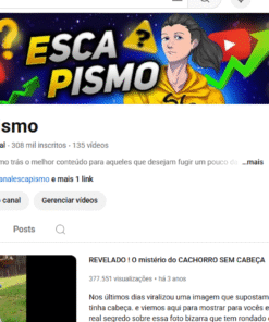 Vendo canal youtube com 308 MIL inscritos e mais de 40 milhoes de visualizações. MONETIZADO