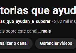Canal espanhol monetizado de histórias com 2,92 mil inscritos