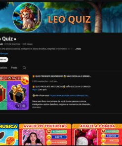 Canal Youtube Leo Quiz Monetizado Com 311 MIL Inscritos