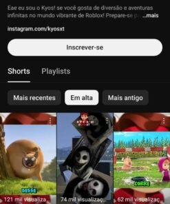CANAL DE GAMES COM +74 MIL INSCRITOS!
