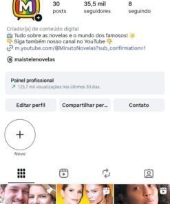 🌟 INSTAGRAM 35K Seguidores Reais | +125K Views/Mês 🎬 | Nicho Novelas & Famosos