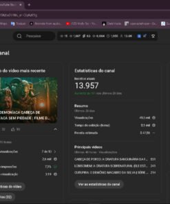 Oportunidade única CANAL DE 13K MONETIZADO NICHO TERROR