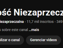 Canal polonês monetizado de histórias com 11,7 mil inscritos
