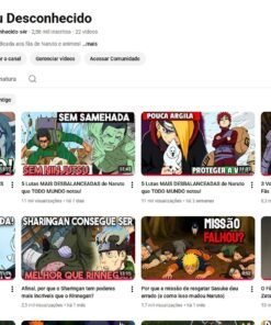 Canal de Animes Monetizado recentemente 2,25 mil inscritos