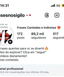 Conta viral de entretenimento! 89,5 mil seguidores